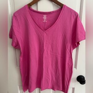 HUE Women's Bright Pink Short Sleeve Sleep Tee